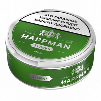 Жевательный табак Brusko HAPPMAN Slim Medium "Мята" 10 гр