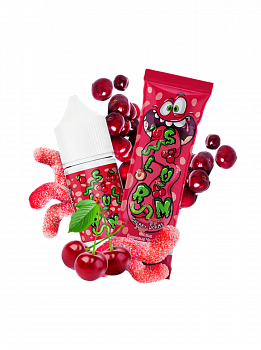 Жидкость для ЭСДН Slurm SALT "Cherry Worms / Кислые вишневые червячки" 10мл 15мг.